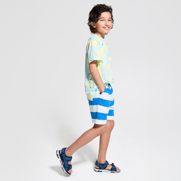 تيشيرت عليه نقش الموز، أخضر اللون للأولاد